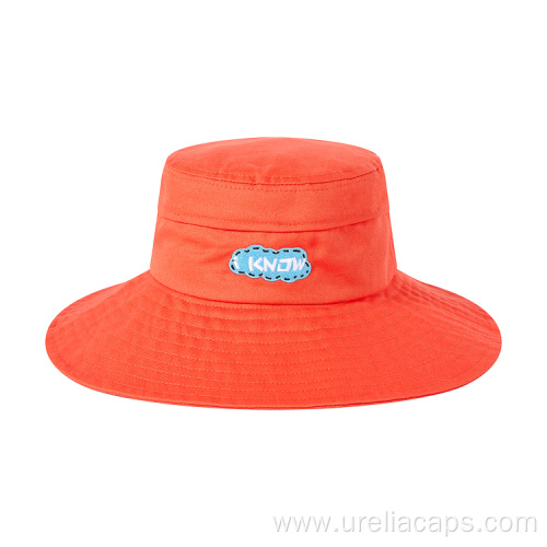 Embroidered cotton bucket hat